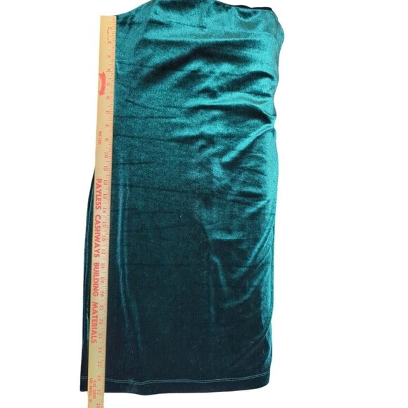 GB Womens Emerald Green Crush Velvet Dress XL Fairy Holiday Gothic Elegance Glam - Picture 7 of 13